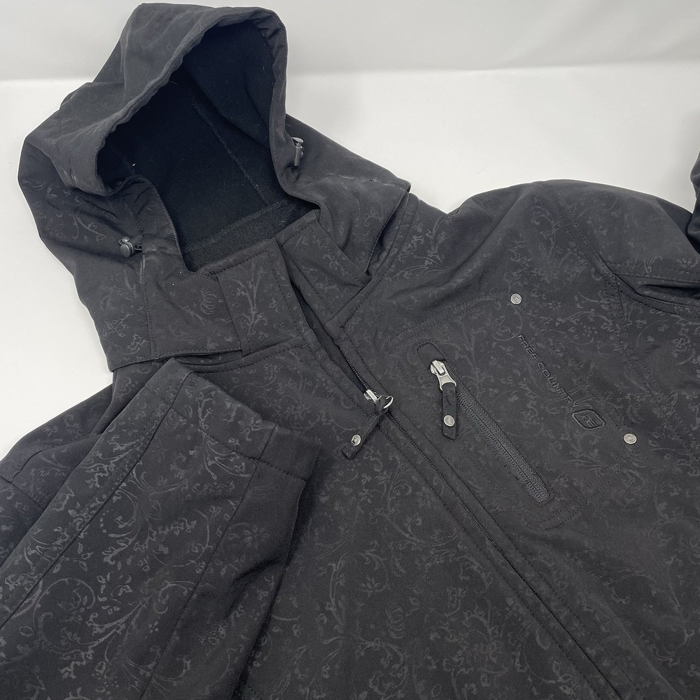 Free Country Women's Tonel Floral Soft shell Hooded Jacket Size XL